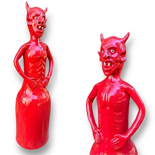 Marvin Bailey 21" Red Devil Figural Bottle DP5983